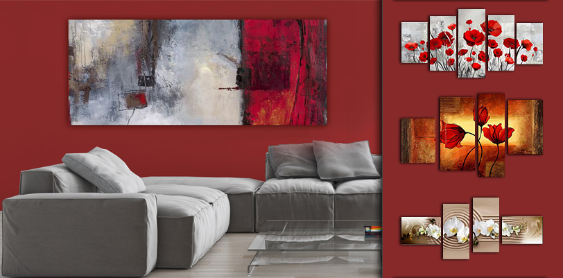 Cuál cuadro elegir a las paredes de color rojo?