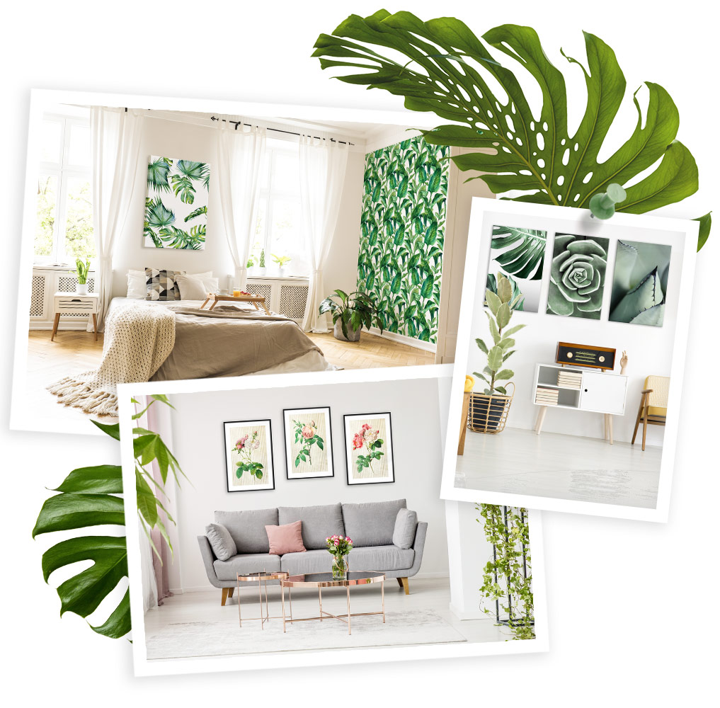 Déco style botanique - motifs végétaux sur vos murs